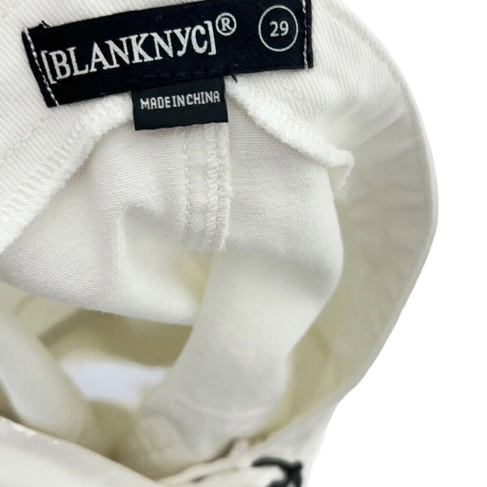 NWOT [BLANKNYC] Shortall White Denim Shorts Cut Off Shortalls - Picture 5 of 7